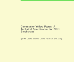 Community Yellow Paper: A Technical Specification for NEO Blockchain
